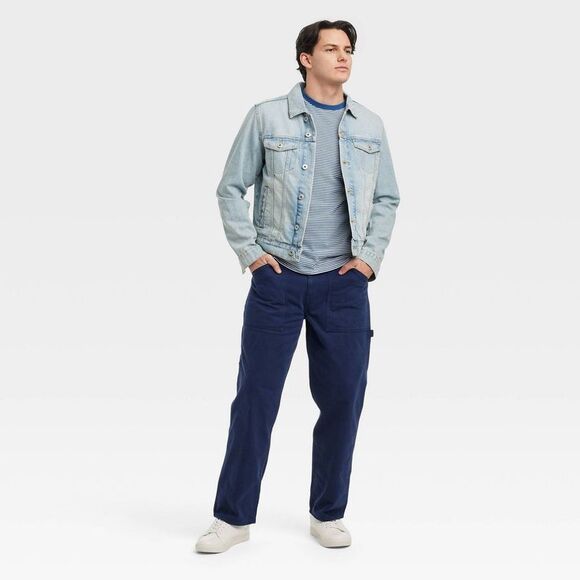 Goodfellow & Co - Men's Vintage Relaxed Straight Fit Utility Pants - Indigo - Picture 3 of 3
